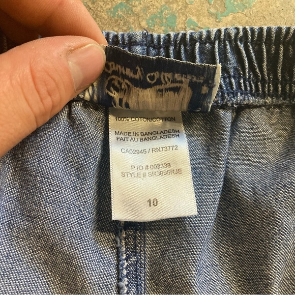 Vintage 90s Wide Fit Elastic Waist Denim Shorts Size 10 Womens or 30” - 32” x 9” - Picture 6 of 6